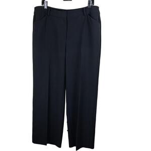 Chico's Black Flat Front Classic Trousers, 14